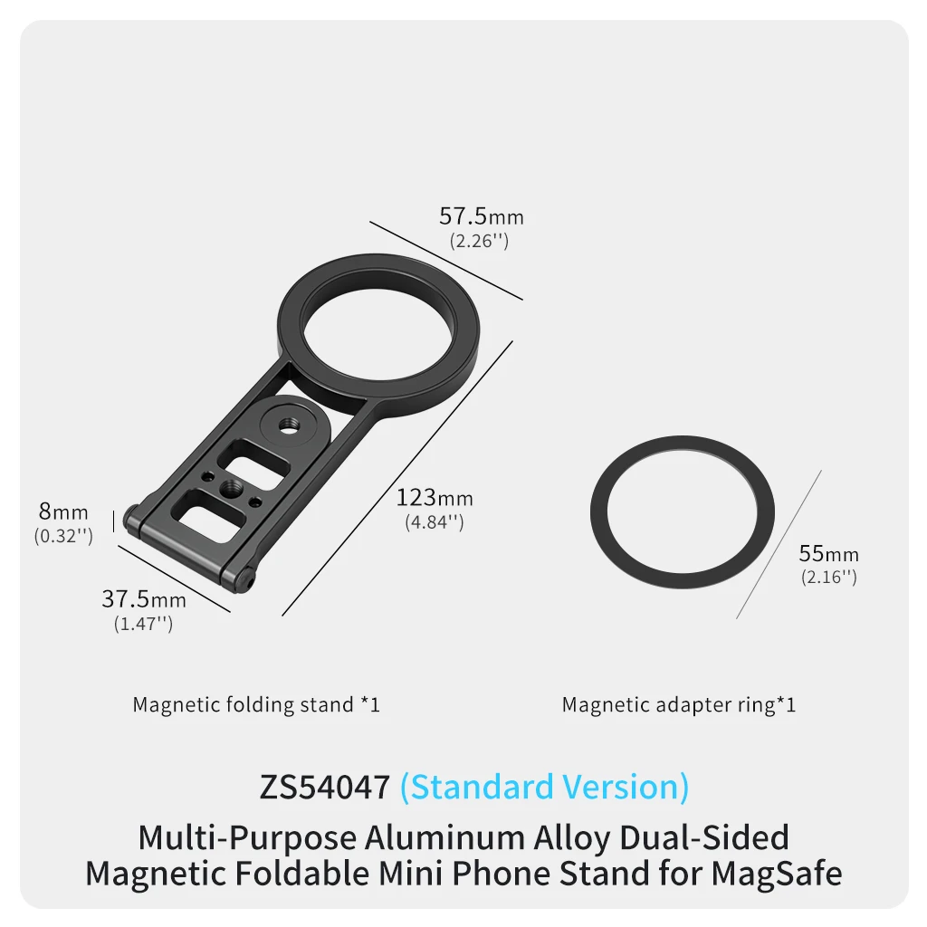for Magsafe Phone Tripod Dual-sided Magnetic Phone Holder Phone Stand for Iphone 17 16 15 Outdoor Travel Vlog LiveStreaming