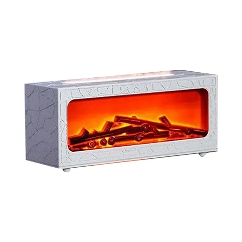 TAIGH-Mini For Essential Oils Diffuser For Fireplace Humidifier With Remote Control 7 Colors Light Bonfire Flame A