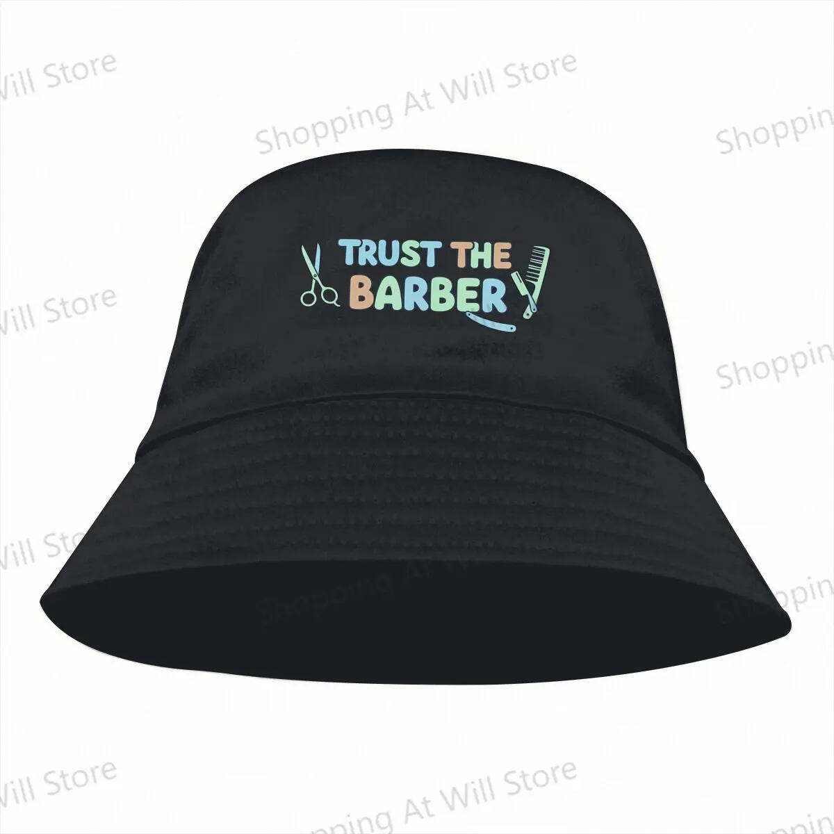 Trust The Barber Unisex Foldable fisherman hat  Men And Women Outdoor sports cap Creative Gift