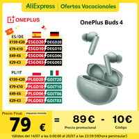 Global Version OnePlus Buds 4 True Wireless Earphones Up to 55dB Noise Cancelling ANC Dual Drivers with Dual DACs Bluetooth 5.4