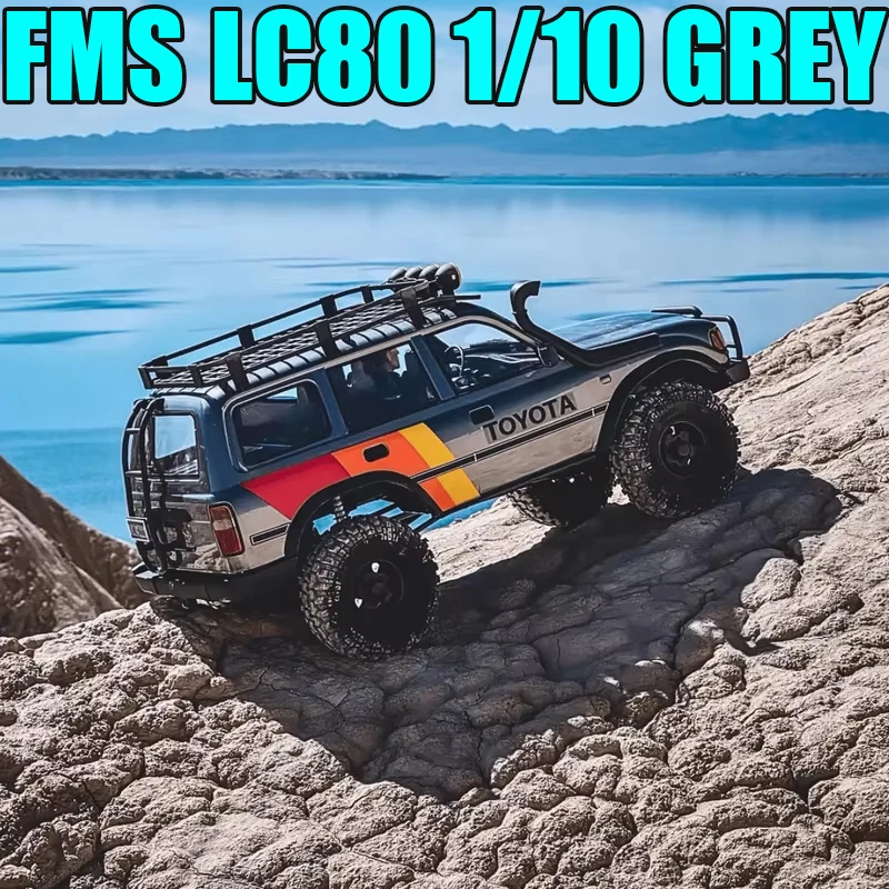 FMS LC80 1/10 FCX10 Grey Land Patrol Simulation Crossover Official Authorization Remote Control Off road Climbing Vehicle