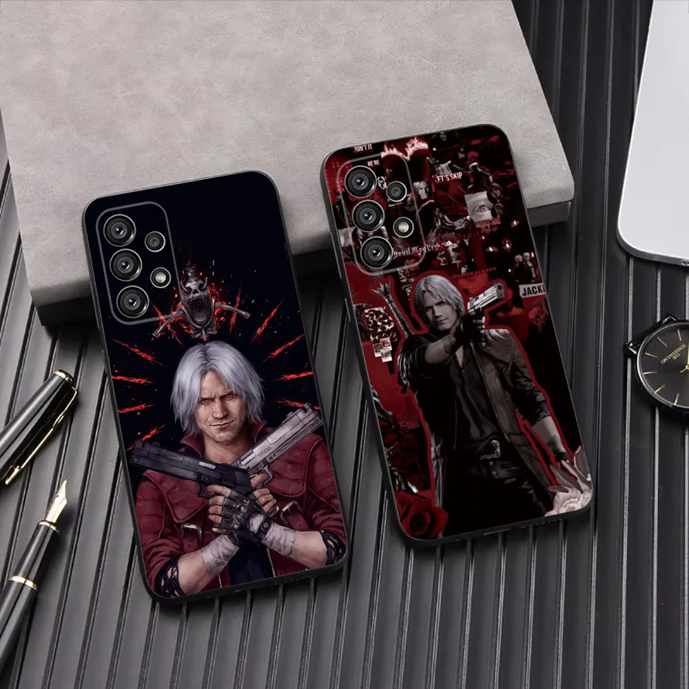 D-devil May Cry casing ponsel DMC, pelindung hitam lembut untuk Samsung Galaxy A13,A21s,A22,A31,A32,A52,A53,A71,A80,A91