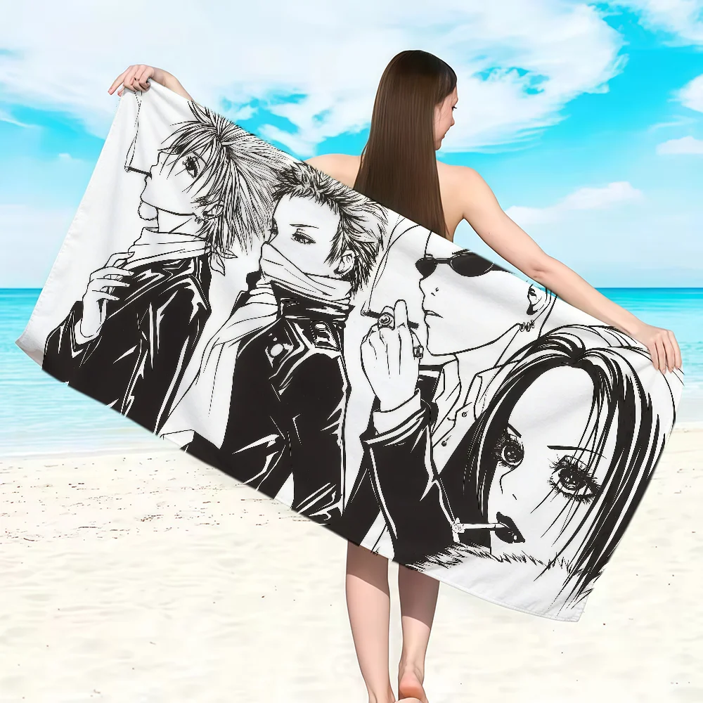 Cartoon N-NANA Towel Soft Lightweight Anti-Sand Large Beach Towel Quick-Drying Bath Sports Family