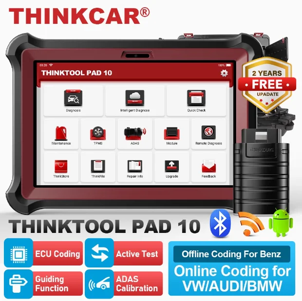 2023 THINKCAR THINKTOOL PAD 10 OBD2 Automotive Scanner Key Programming Tool