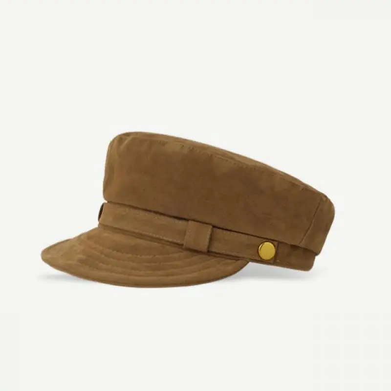 

Autumn Winter Hats For Women Men Unisex Vintage Military Cap Suede Painter Hat Retro Simple Beret Female New Casual