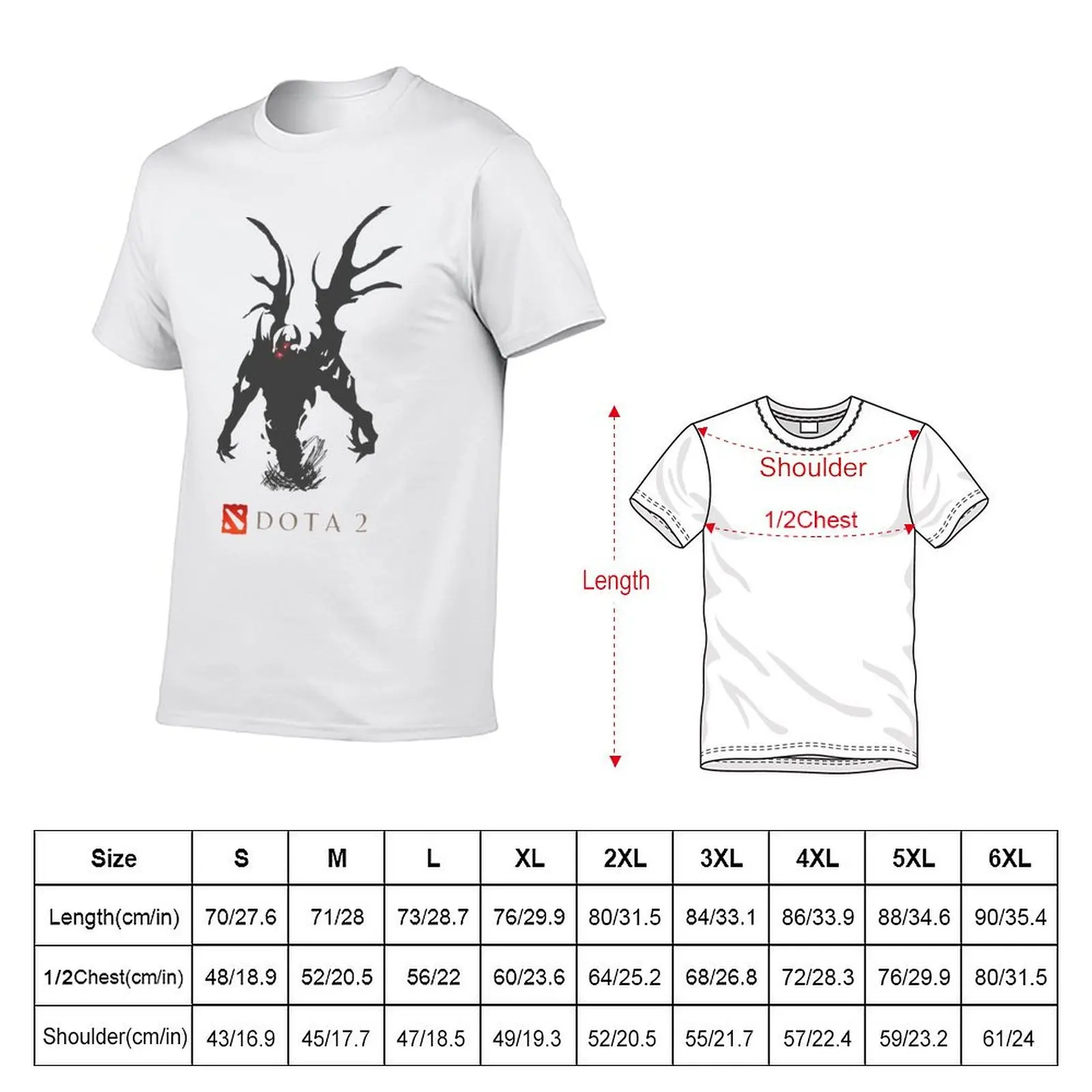 Dota 2 -Shadow Fiend T-Shirt sweat anime clothes men workout shirt