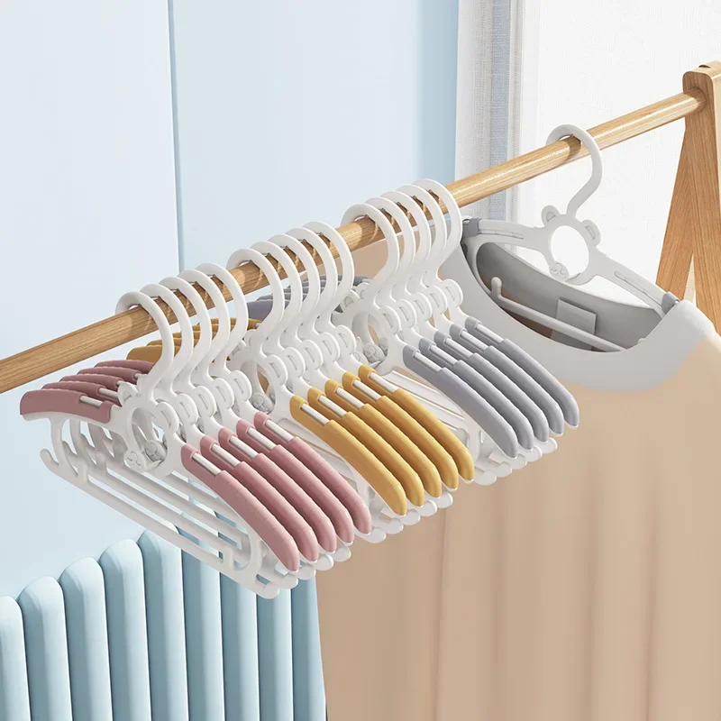 Non-Slip Baby Clothes Hanger, Adjustable Storage Hangers, Cute Kids Clothes Organizer, Children Closet, Baby Coats Rack