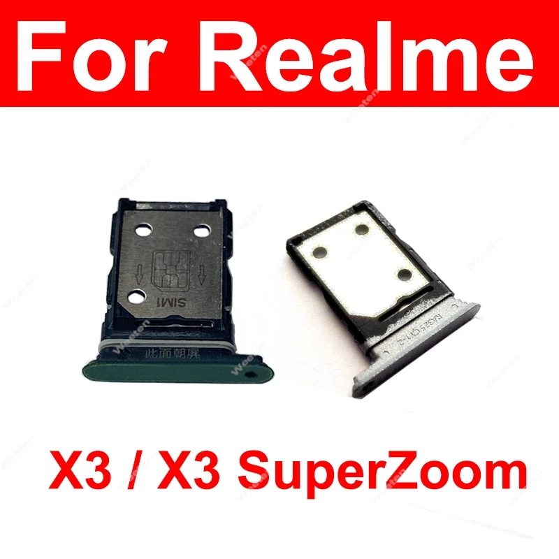 SIM Card Tray For Realme X3 SuperZoom Sim Card Slot Tray Holder Adapter Replacement Parts