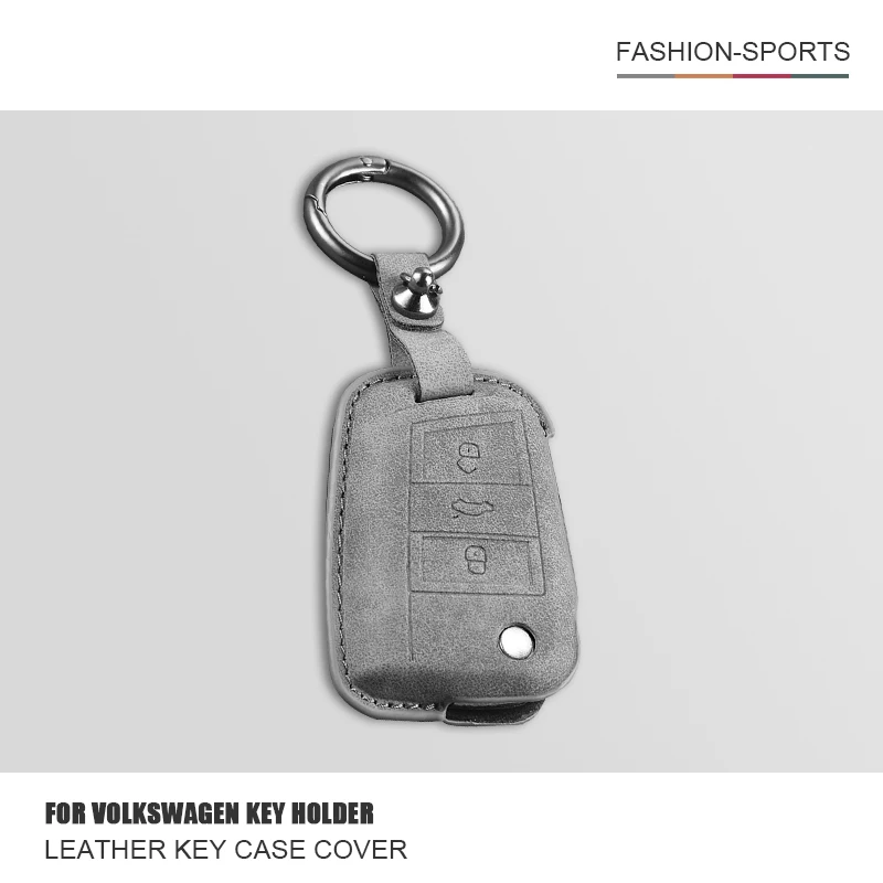

Leather Car Flip Key Case Cover Shell For VW Volkswagen Polo Golf Passat Tiguan Beetle Caddy Eos Skoda Octavia Seat Leon Altea