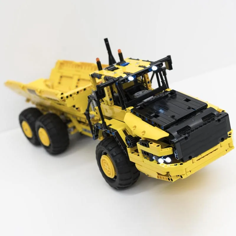 NEW Technische model Custom RC Dump Truck Building Block Bricks MOC-8002 Truck Remote Assembly Toy Model Boy\'s Birthday Gifts