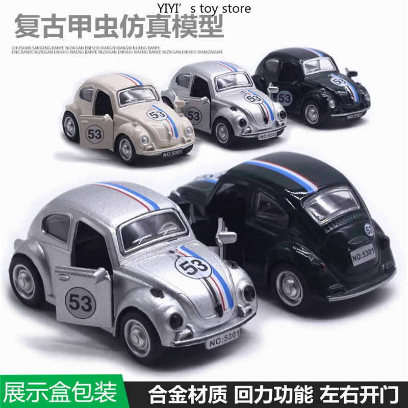Volkswagen Beetle 1:43, modello di auto a rimbalzo in lega, articoli decorativi di fascia alta, giocattoli per bambini 25