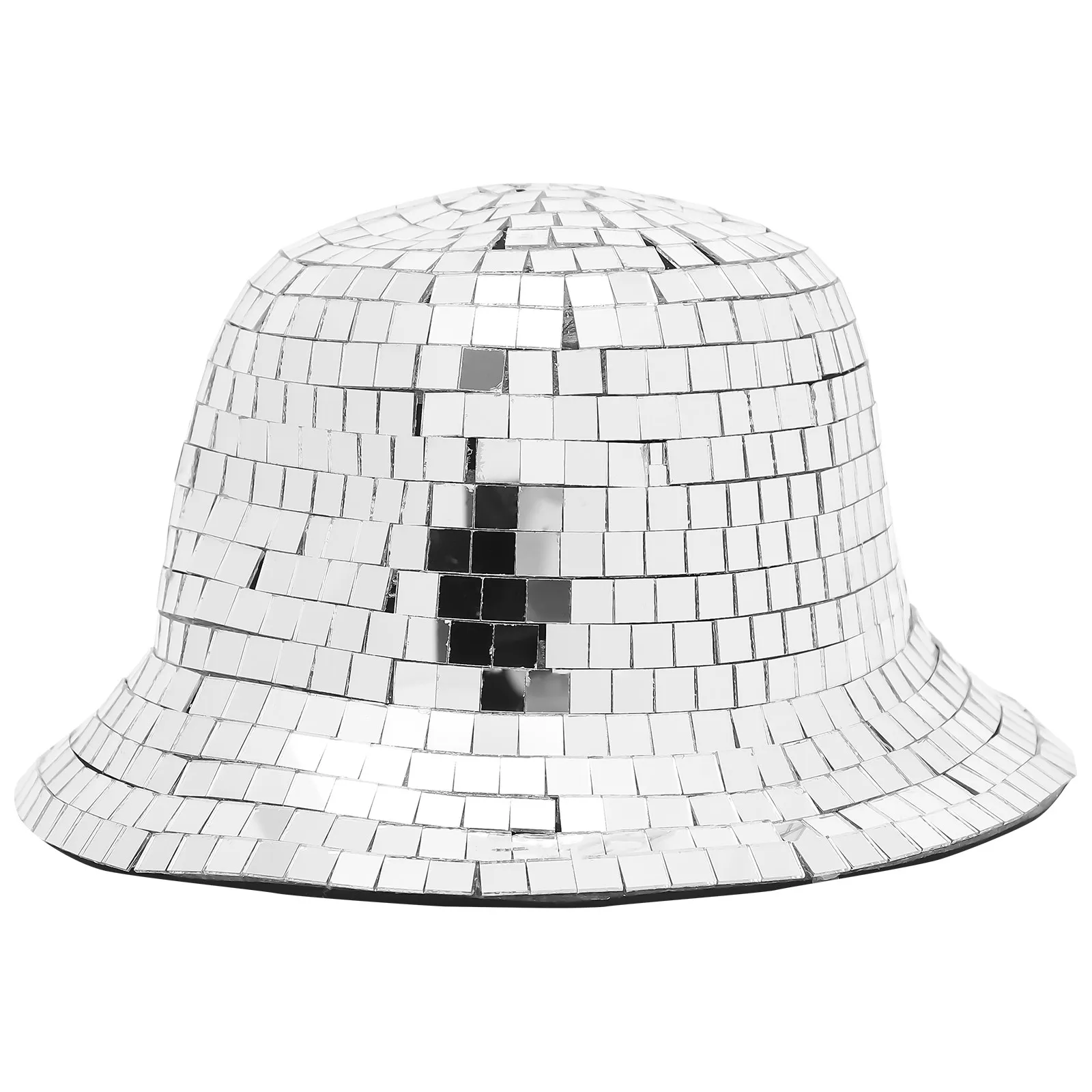 

Disco Ball Cowgirl Hat Mirror Embellished Bucket Hat for Party Carnival Cosplay Birthday Role Play Stage Performance Unisex