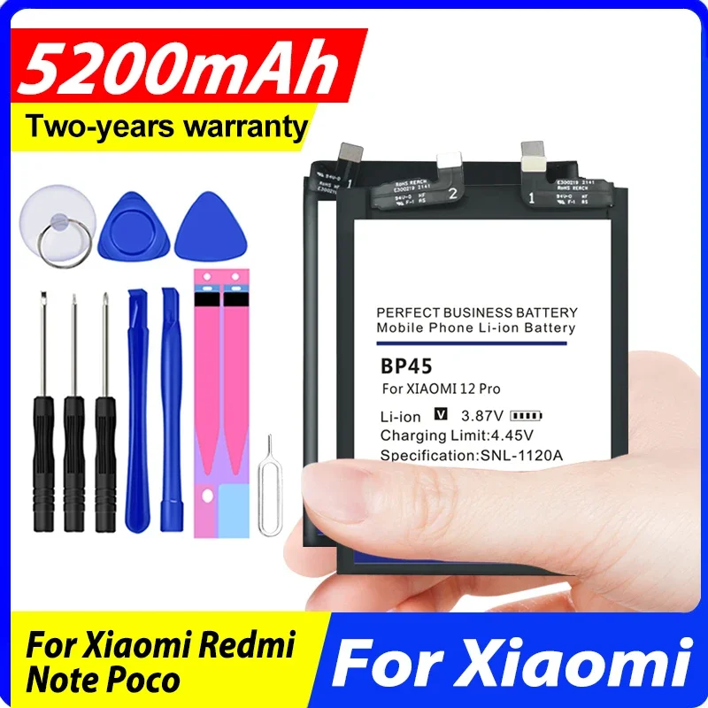 XDOU BP43 BM59 BP47 BP46 BP44 BN5E Battery For Xiaomi Redmi Note Poco 7 4 X4 F4 M4 11 11E 11T 12 12X K40S K50 Civi Civi1S Pro 5G