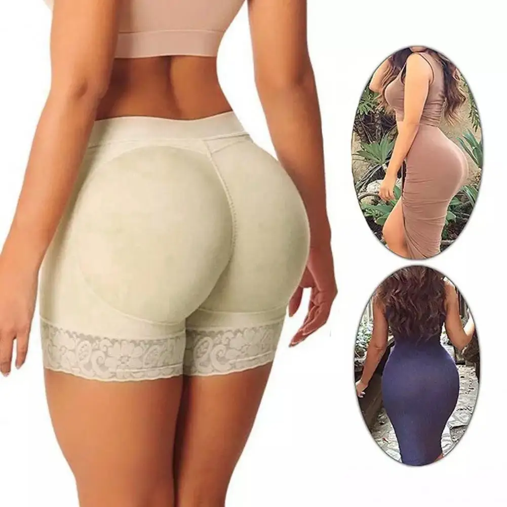 women yoga Fake Butt Fake Buttock Panties Seamless Elastic High Waist Butt Lifter Panties Body Shaper Lady Padded Yoga Shorts