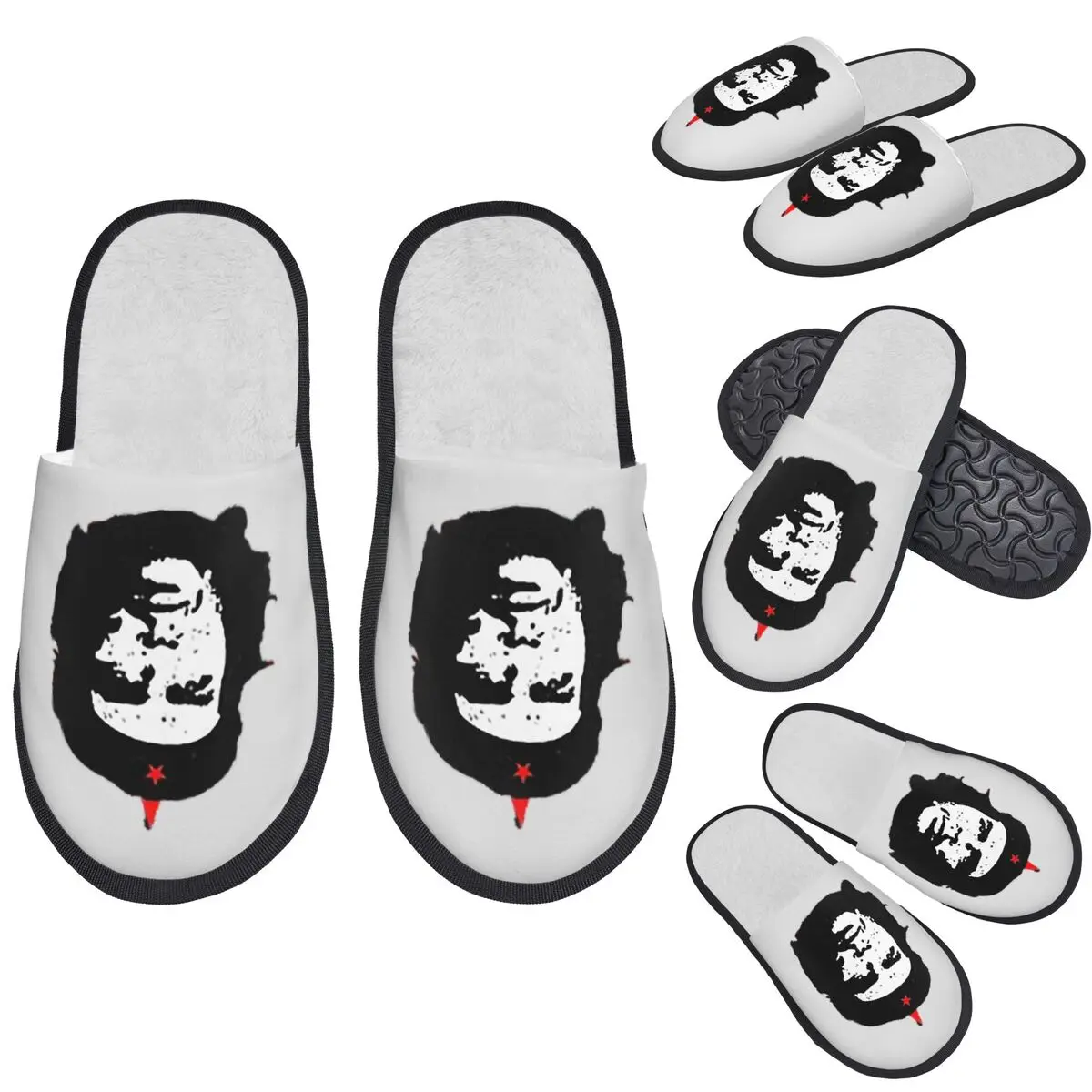 مخصص تشي غيفارا النعال رغوة الذاكرة الدافئة الناعمة النساء شبشب منزل غرفة نوم أحذية مريحة