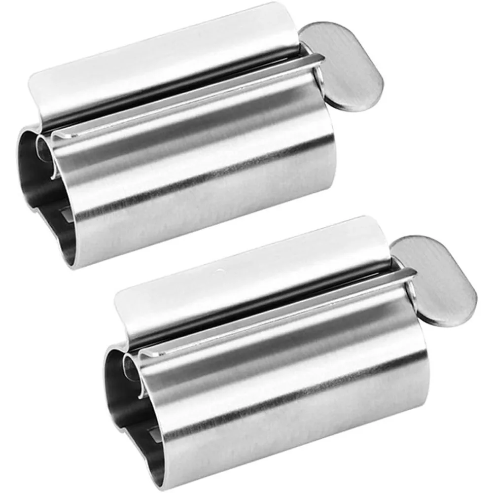 Easy Use Rolling Toothpaste Squeezer 304 Stainless Steel Manual Bathroom Dispenser Waterproof Lazy Artifact Holder for Cleanser
