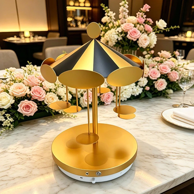 Carousel dessert rack, hotel western restaurant, pudding sushi, afternoon tea snack display rack