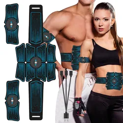 ABS Stimulator Abdominal Muscle Rechargeable EMS Electrostimulator Trainer Muscle Toner Toning Workout for Men Women