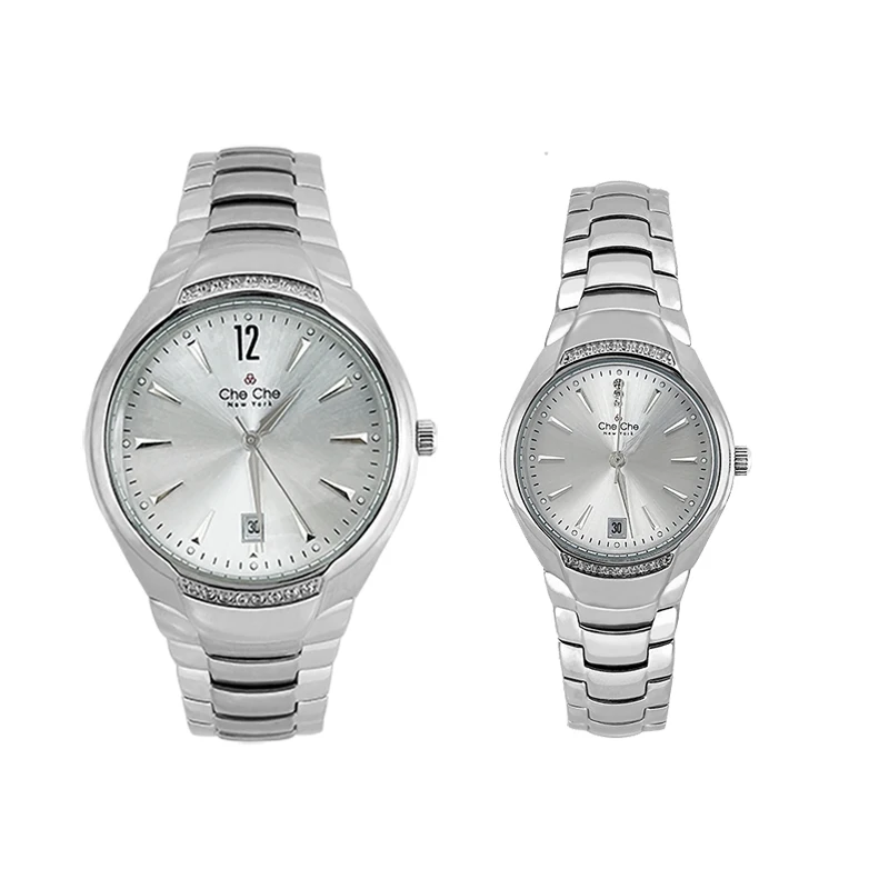 

Che Che New York Luxury Man watch stainless steel couple watch japan movt quartz Diamond Ladies watch for Men Women CC045