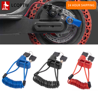 Anti-theft Brake Disc Disk Rotor Safety Lock for Xiaomi M365 Pro 1S Electric Scooter Disc Brake Wheel Lock with Reminder Cable