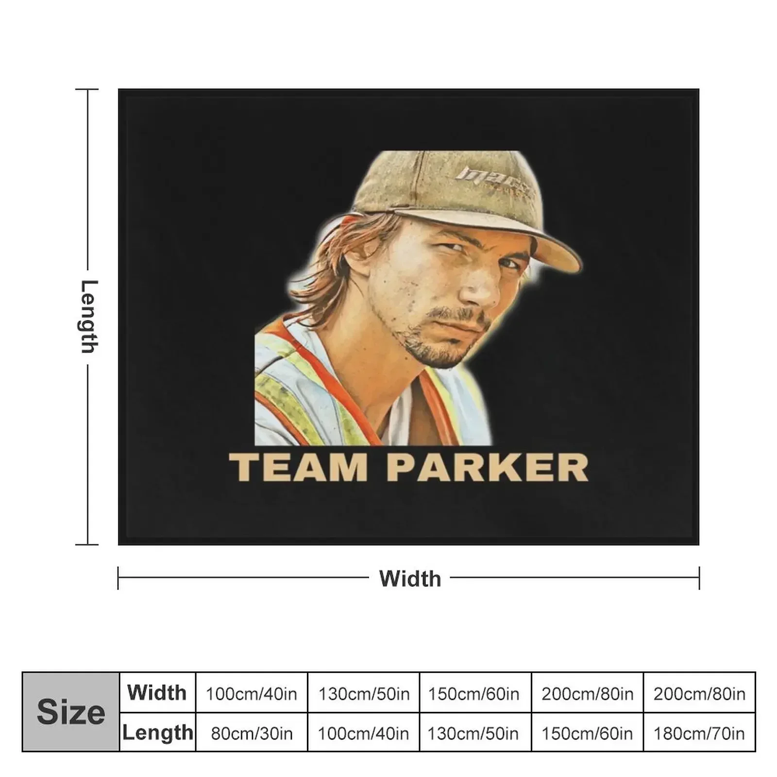 Team Parker Gold Rush Tri-blend Throw Blanket Flannels blankets and throws Softest Blankets