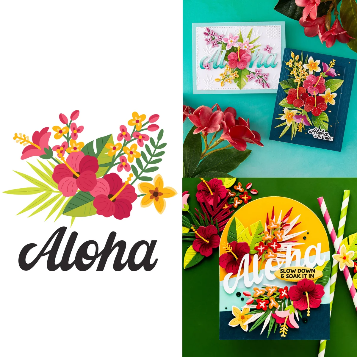 June 2026 New Tropical Blooms Summer Metal Cutting Dies Clear Stamps Stencil Hot Foil For DIY Making Card Scrapbook Embossed