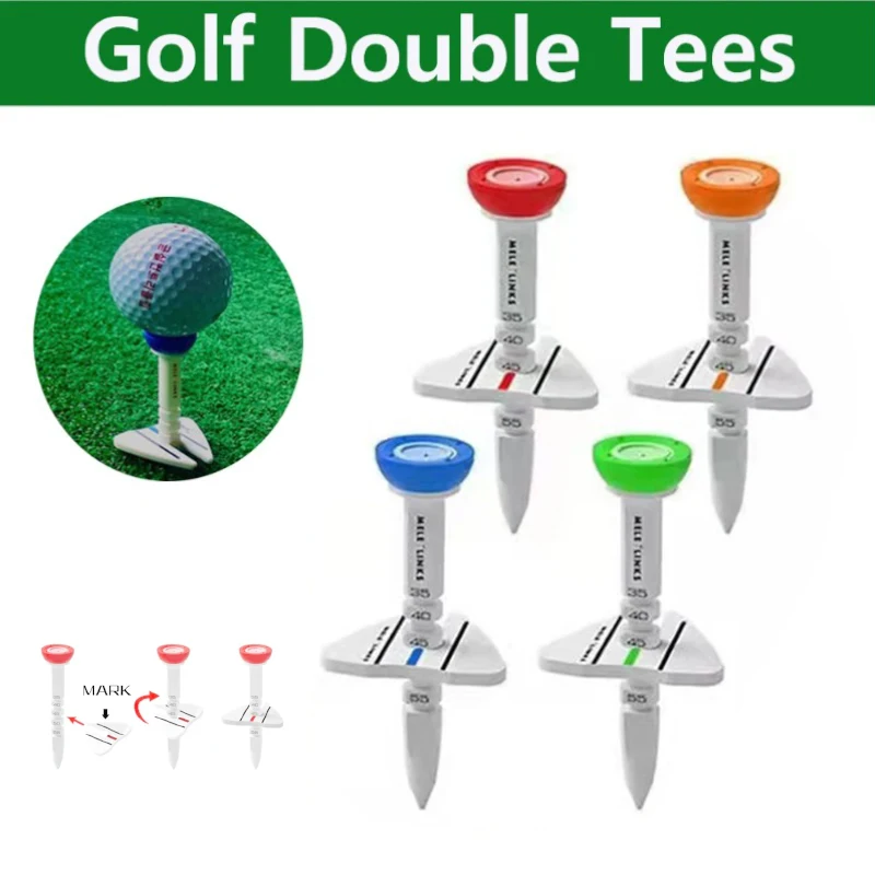 

35-55mm Adjustable Golf Tee 1/4/8 Pcs with Low Side Spin and Friction Golf Training Tool for Practice and Swing Improvement