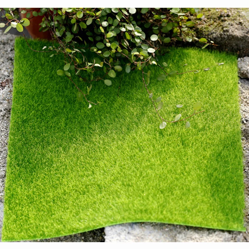 15cm Simulation Square Grass home decor Moss miniature fairy garden decoration accessories shooting DIY tool figurine figure