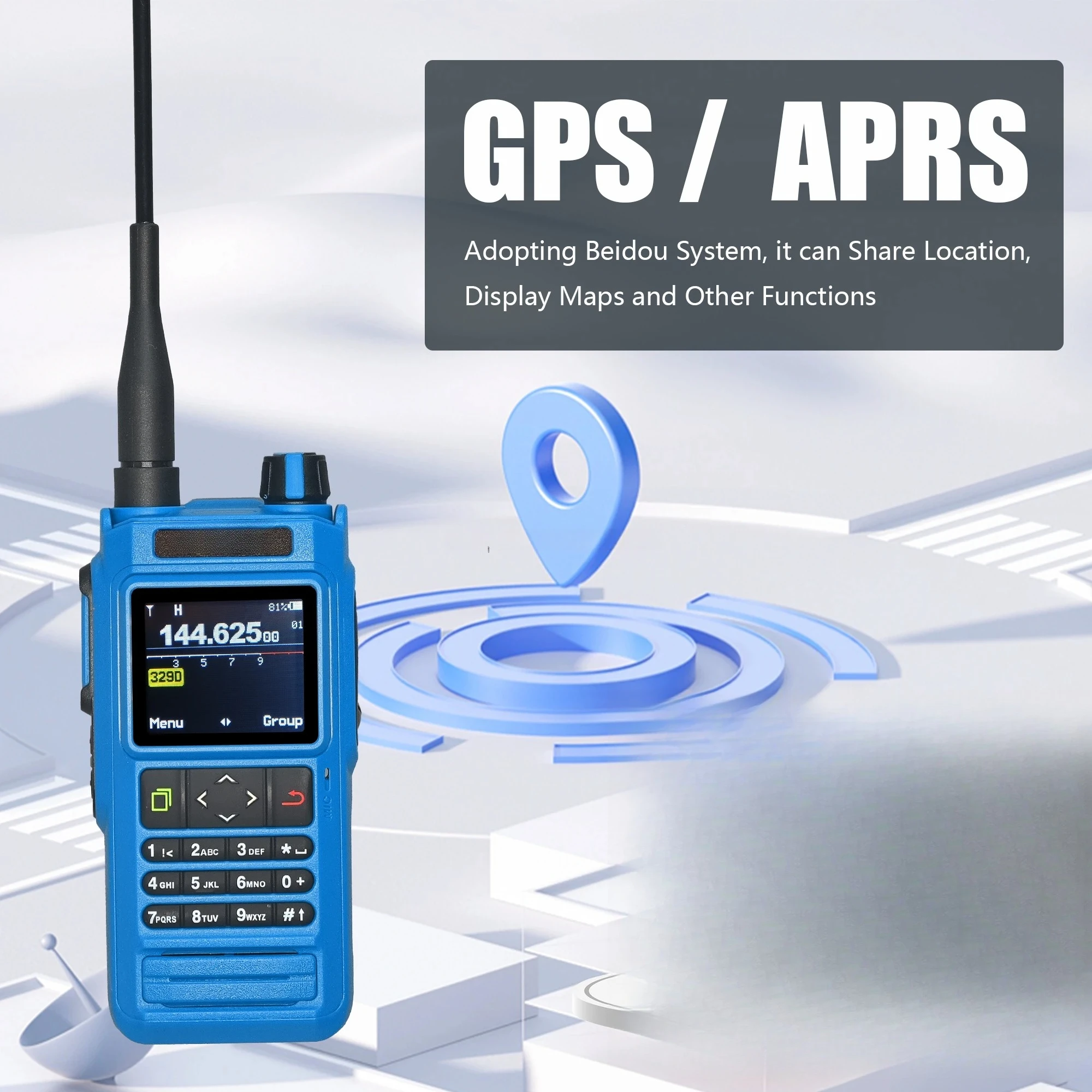 VR-N76 Portable Handheld Walkie Talkie IP67 Waterproof  APP Programming GPS APRS VHF/UHF SMS FM Type-C Charger Ham Two Way Radio