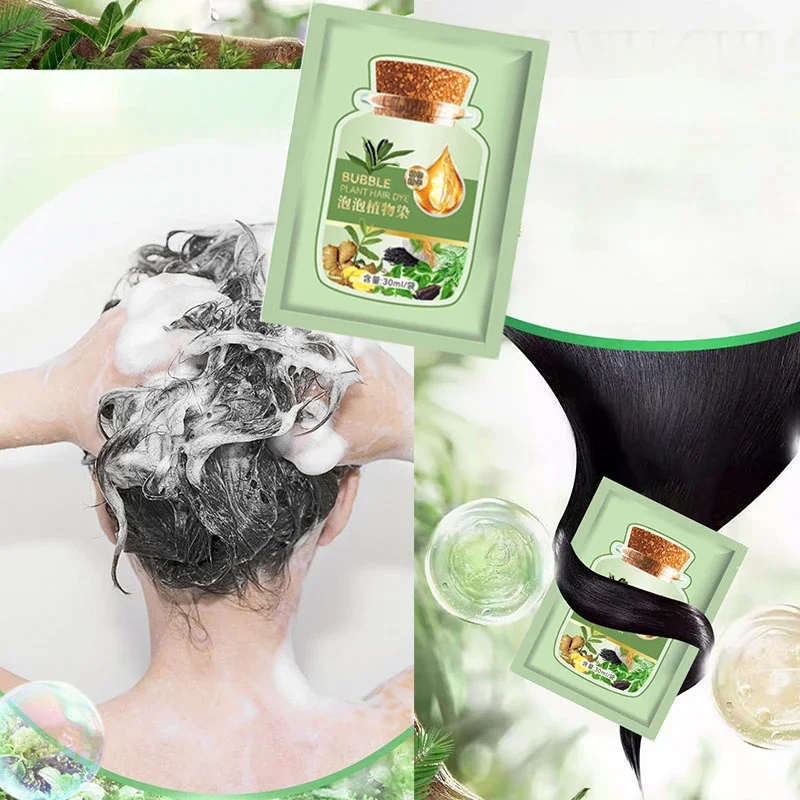 

30ml Small Green Bag Bubble Dye Hair Cover White Hair Multicolor Optional Non-stick Scalp Hair Dye