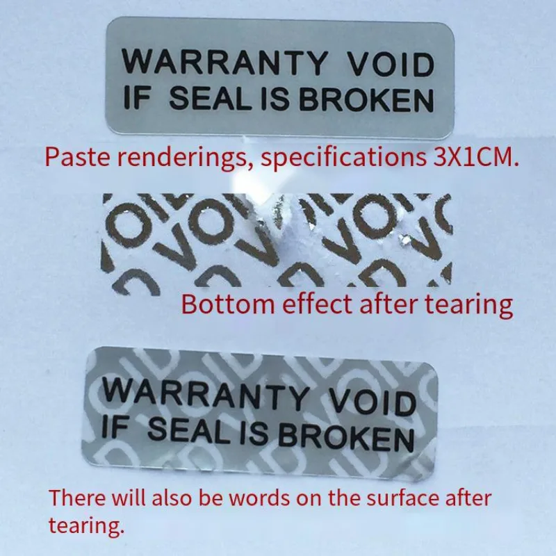 200PCS WARRANTY VOID Shipping Warranty Sticker Waterproof, Anti dismantling, Anti counterfeiting Printing Anti theft Sticker