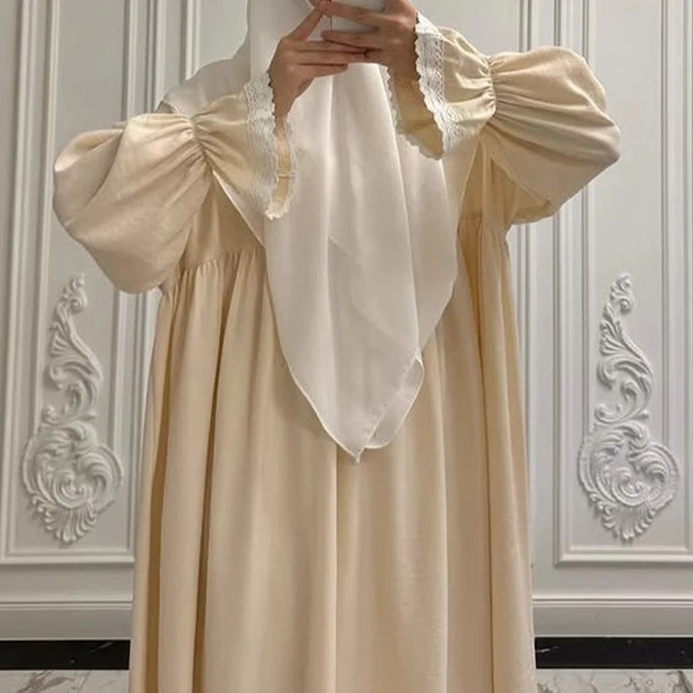 2025 Saudi Arabic Robe Kebaya Muslim Women Prayer Dress Dubai Abaya Turkey Kaftan Eid Jalabiya Islam Clothing Caftan Femme Gown