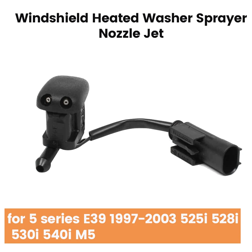 New Windshield Heated Washer Sprayer Nozzle Jet 61668361039 for -BMW 5 Series E39 1997-2003 525I 528I 530I 540I M5