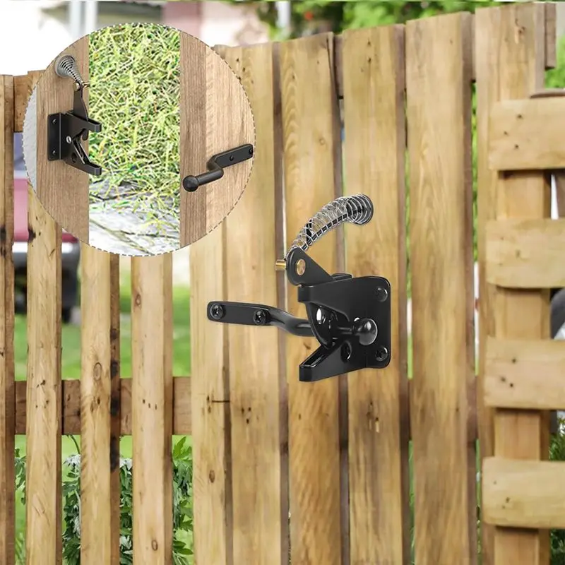 AT63-2 Sets Gate Latch Cable Pull String,Adjustable Spring Door Latch Opener, 2-6 Inch For Metal And Wooden Fences In Garden
