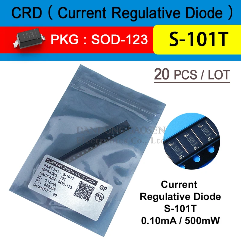 20PCS/LOT S-101T 0.1mA SOD-123 CURRENT REGULATIVE DIODE  NEW  Applied to LED lamps and lanterns