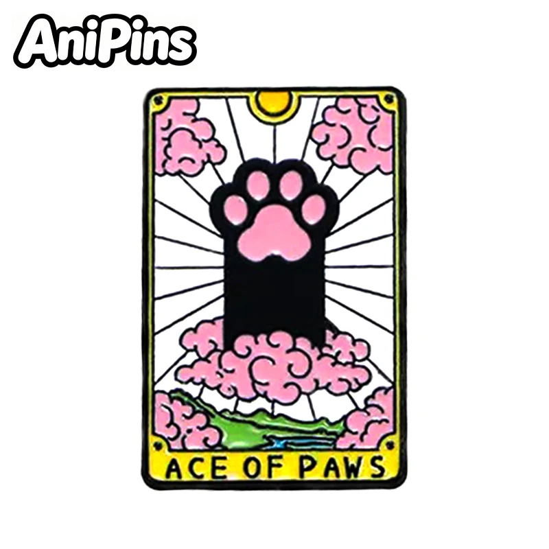 AniPins Funny Cat Pins Badge 4-design Metal Enamel About Pet Love World Brooch Pin For Women Men Clothes Backpack Friends Gifts