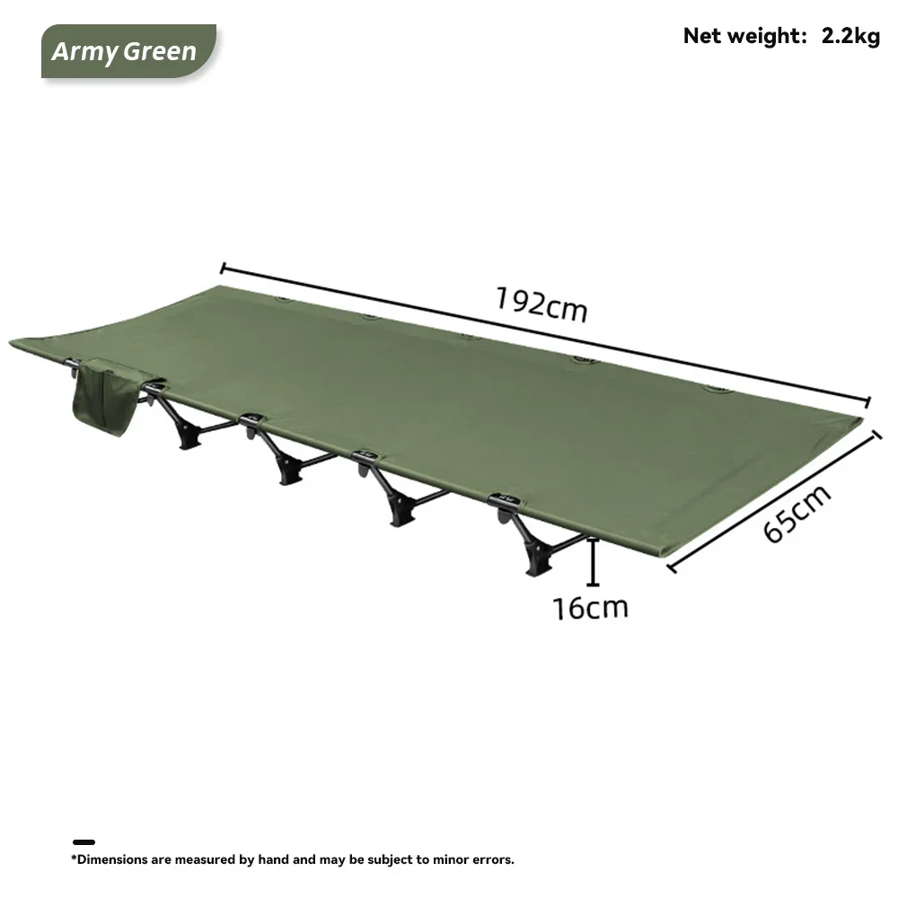 600D Oxford Fabric Folding Camp Cot Modern Design Outdoor Adjustable Height Sleeping Cot For Camping