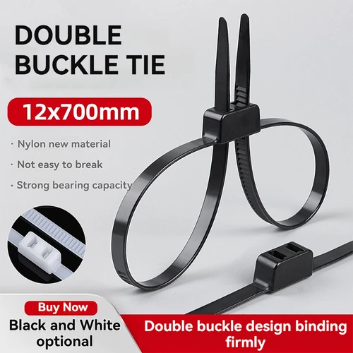 2/20 piezas 27,5 ""esposas de plástico de policía de alta calidad bridas de Cable autoblocantes flexibles bridas de Cable de nailon resistente de doble cabeza