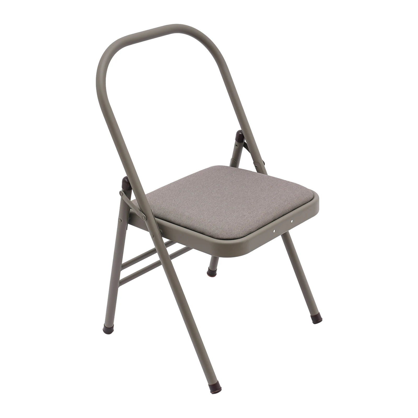 (Grey) Yoga Auxiliary Chair, Foldable Yoga Chair with Lumbar Back Support, Yoga Exercise, Core Strength Training Inversion Chair