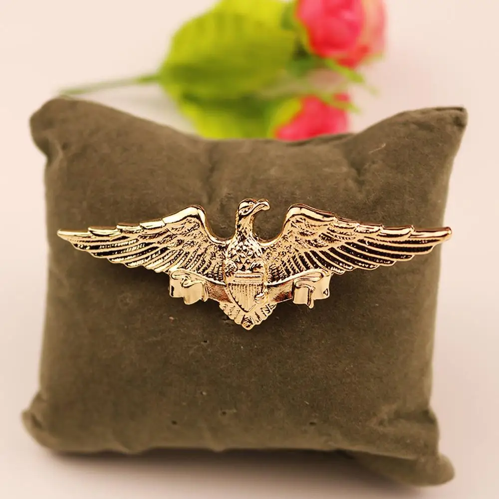 Brooch Pin for Men's Elegant Fashion gold coloren Eagle Lapel Party Collar Pin ee