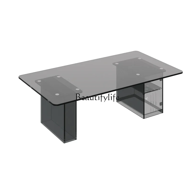 

pg45*Italian new acrylic coffee table living room home light luxury glass coffee table