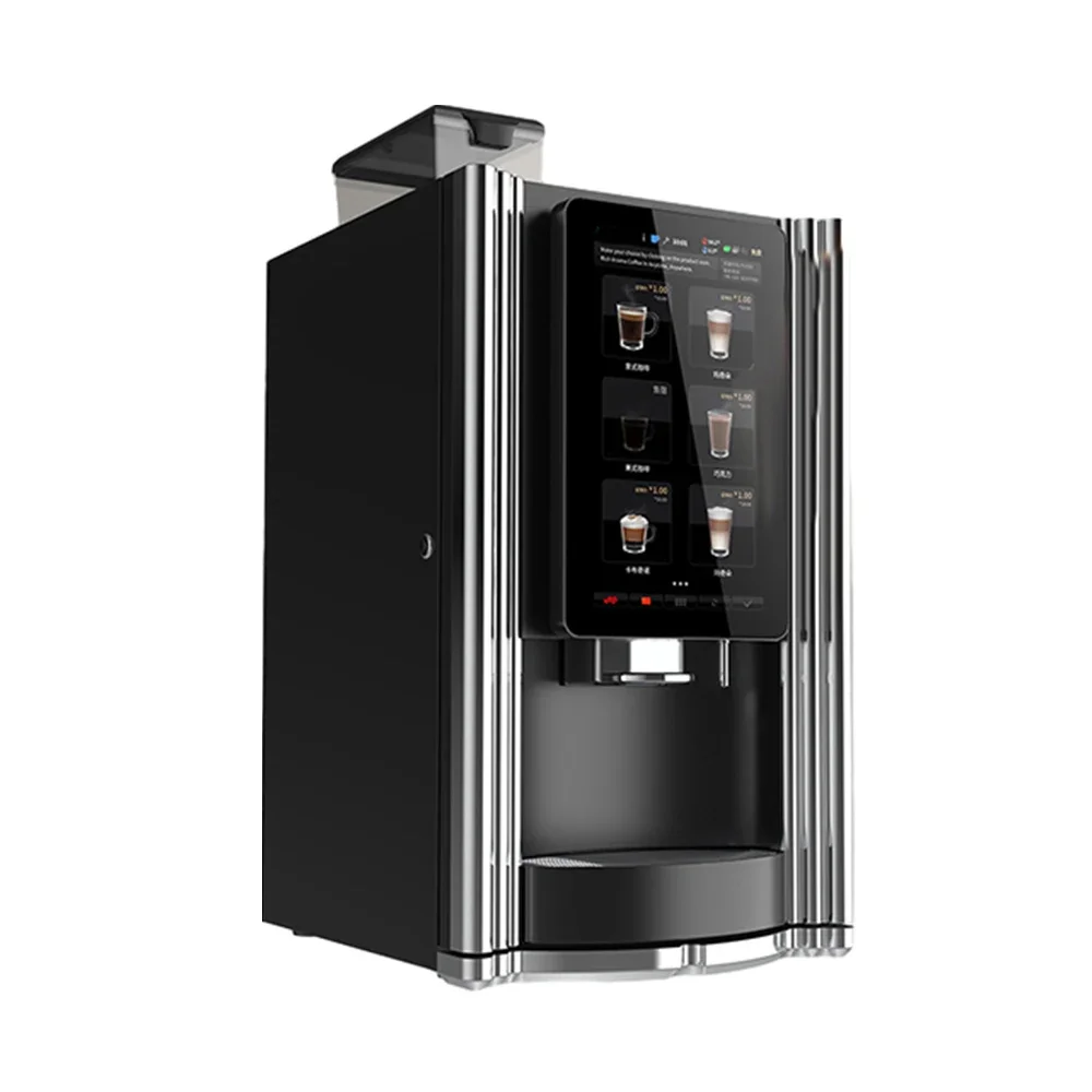 

Fully Smart Commercial Automatic Espresso Fresh Ground Coffee Maker Vending Machine With 1KG Grinder 15.6 Inches Touch Screen