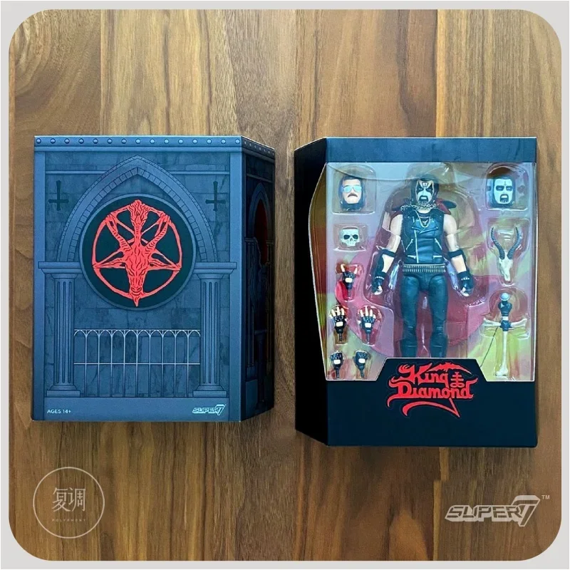 

Подлинная в наличии 7-дюймовая оригинальная фигурка Super7 Ultimates King Diamond Mercyful Fate Era Отличный подарок от коллекционера