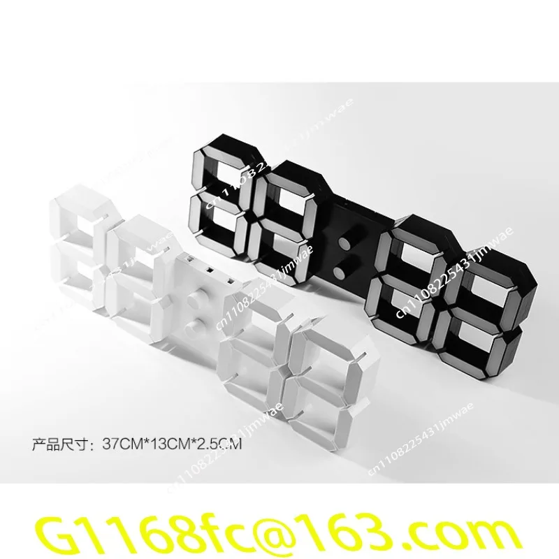 Color Silent Stereo LED Digital Clock with Alarm Clock