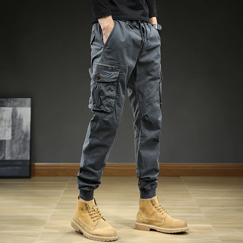 Nowe spodnie Cargo spodnie męskie z wieloma kieszeniami modne spodnie dresowe męskie spodnie Streetwear taktyczna wojskowa Pantalon