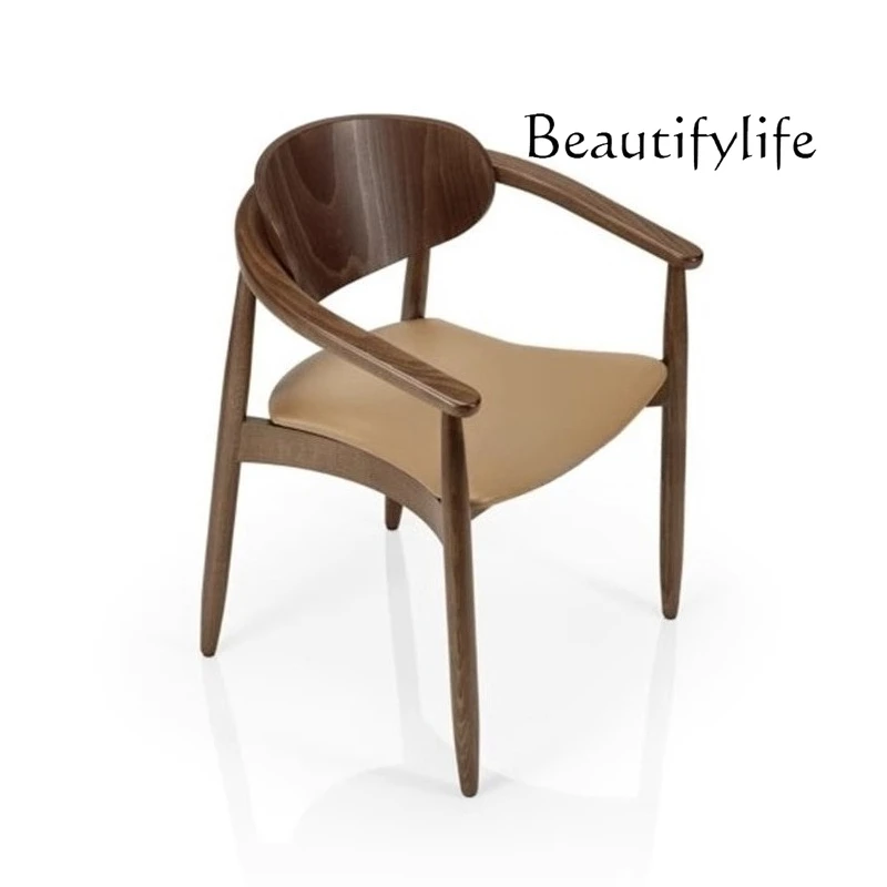 

Medieval solid wood creative dining chair fashion art designer backrest leisure chair retro fashion