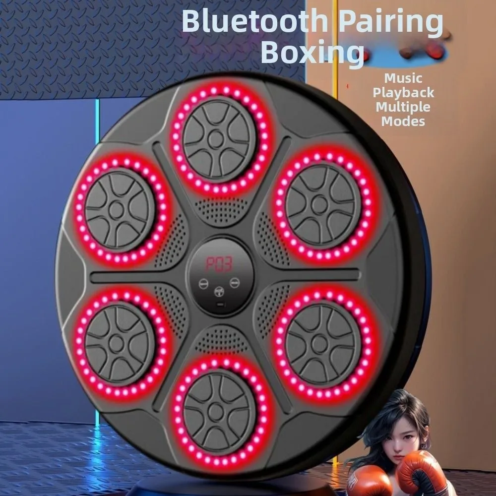 Bluetooth Connection Smart Music Boxing Machine Wall Mounted Height Adjustable Boxing Electronic Target with Boxing Gloves