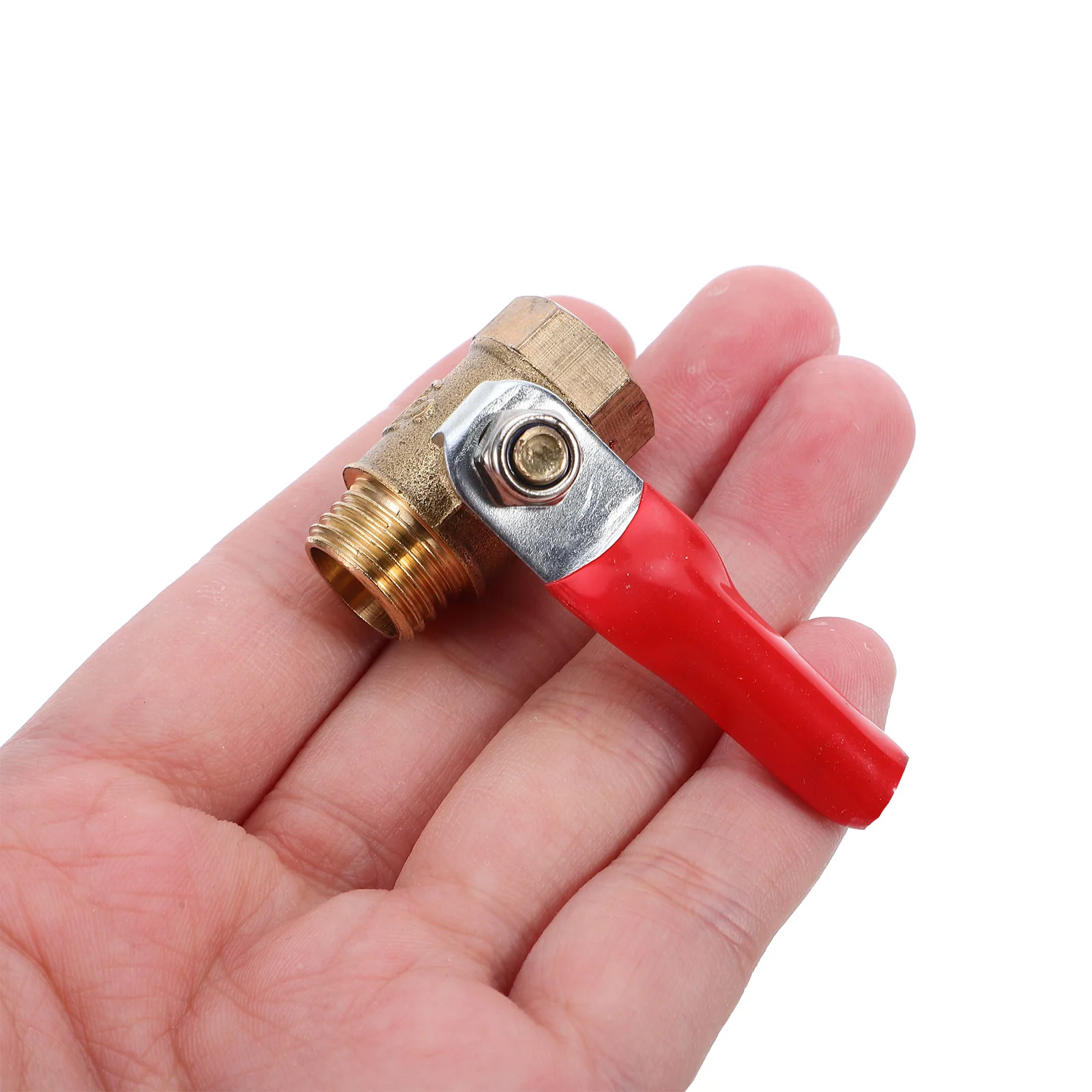 

6pcs 1/4 Inch Copper Ball Valve Female Male Thread Mini Shut-Off Valve For Pneumatic Plumbing Garden Hose Water Gas Systems Npt