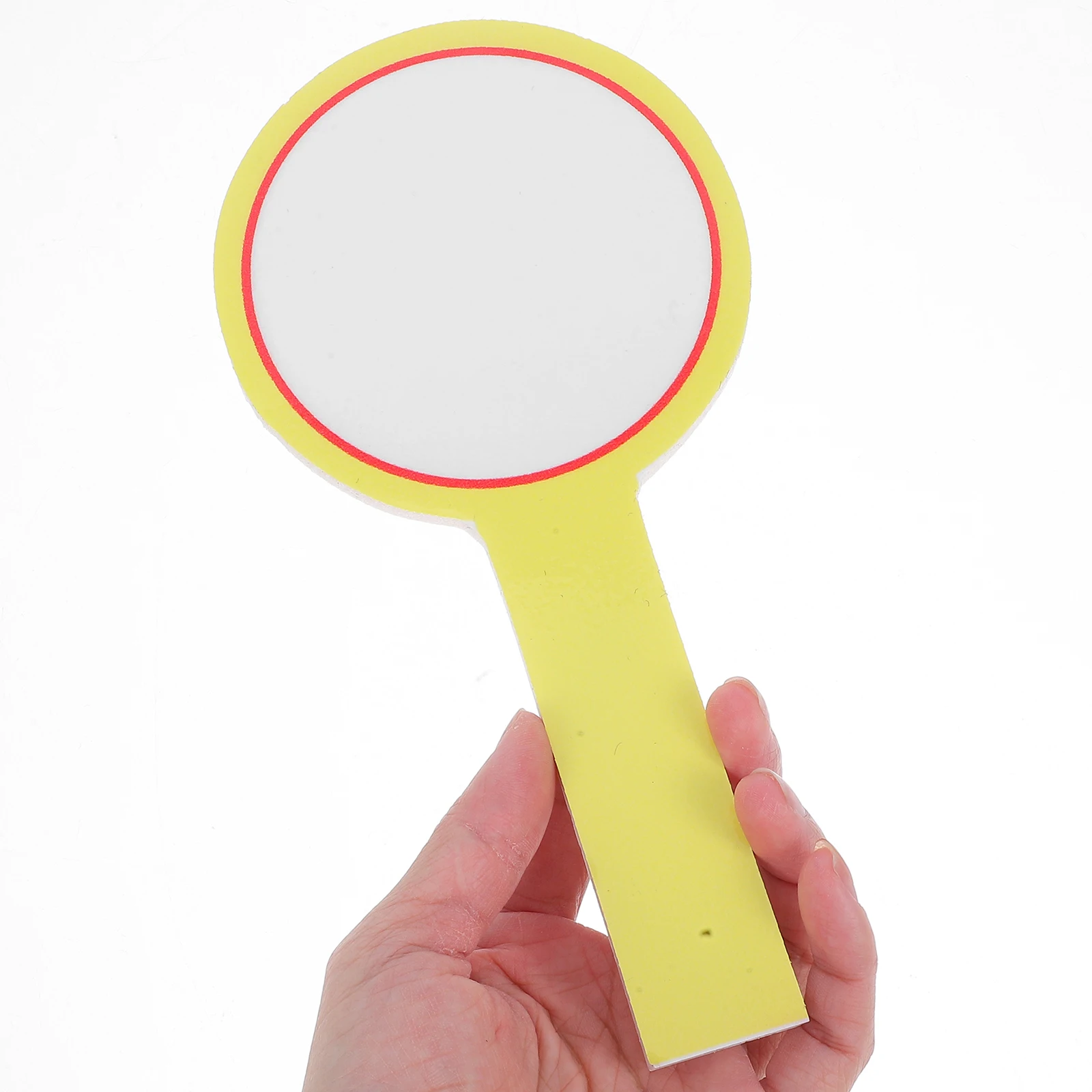

10 Pcs Hand Holding Cards to Score Classroom Voting Paddle Writing Board Yellow Plastic for