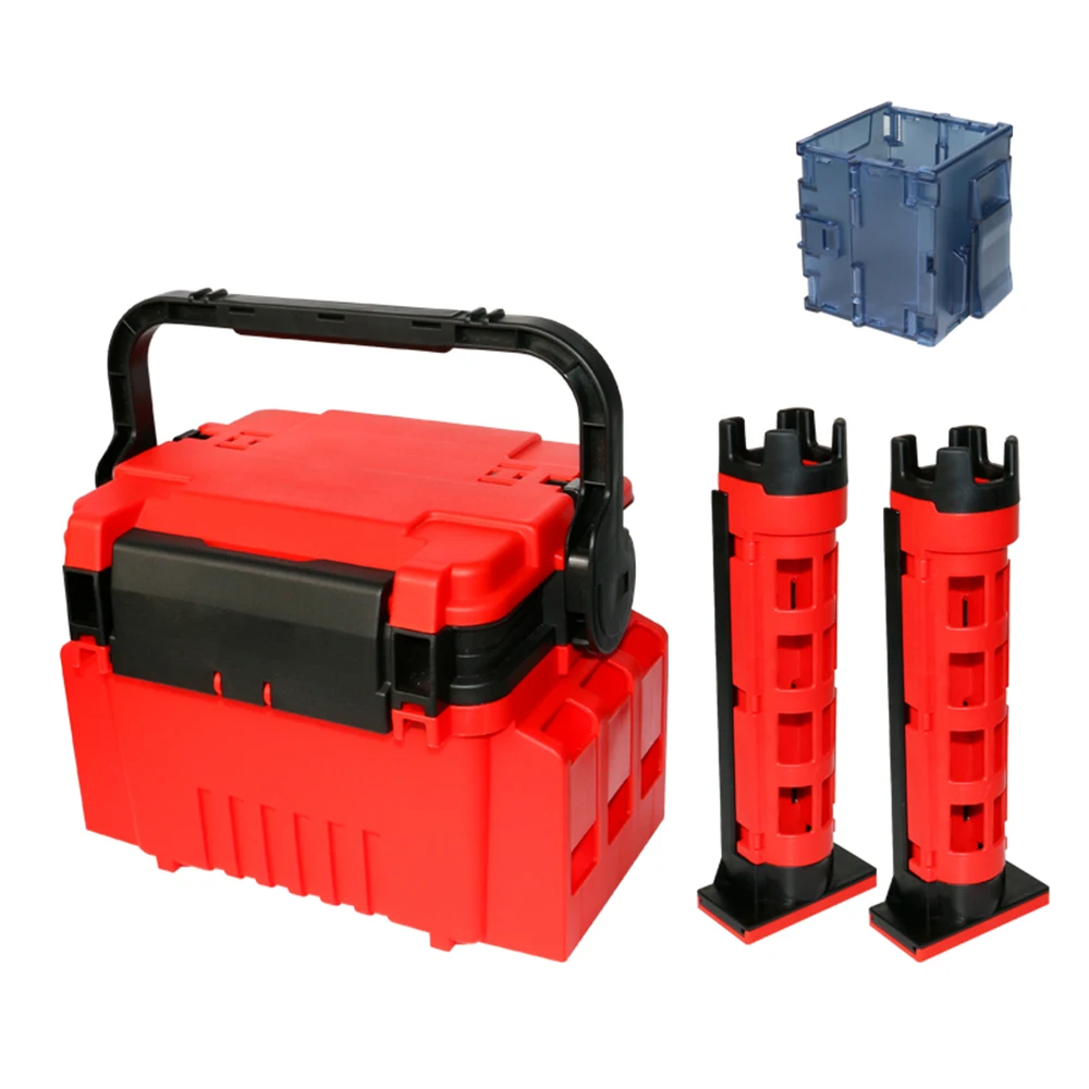 

Multifunctional Fishing Box Travel Fishing Case Box with Bottle Holder and Rod Stands Tubes For Outdoor Fishing